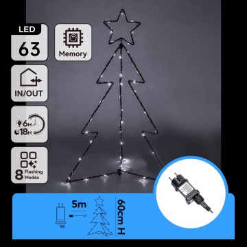Aigostar - LED Venkovní vánoční dekorace LED/3,6W/230V 60 cm IP44 studená bílá
