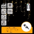 Aigostar - LED Venkovní vánoční řetěz 100xLED/6W/230V/8funkcí 1,5x1m IP44 teplá bílá + dálkové ovládání