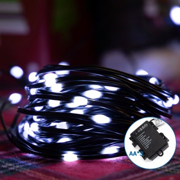 Aigostar - LED Venkovní vánoční řetěz 100xLED/8 funkcí 10,3m IP44 studená bílá