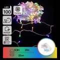 Aigostar - LED Venkovní vánoční řetěz 100xLED/8 funkcí 3xAA 10,3m IP44 multicolor