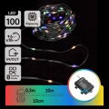 Aigostar-LED Venkovní vánoční řetěz 100xLED/8 funkcí 3xAA 10,3m IP44 multicolor
