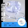 Aigostar - LED Venkovní vánoční řetěz 100xLED/8 funkcí 3xAA 10,3m IP44 studená bílá