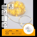 Aigostar - LED Venkovní vánoční řetěz 100xLED/8 funkcí 3xAA 10,3m IP44 teplá bílá