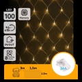 Aigostar - LED Venkovní vánoční řetěz 100xLED/8 funkcí/3xAA 4,5x1,5m IP44 teplá bílá