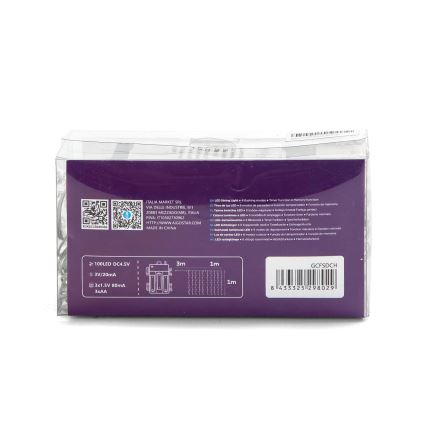 Aigostar - LED Venkovní vánoční řetěz 100xLED/8 funkcí 3xAA 4x1m IP44 multicolor