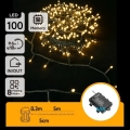 Aigostar - LED Venkovní vánoční řetěz 100xLED/8 funkcí 3xAA 5,3 m IP44 teplá bílá