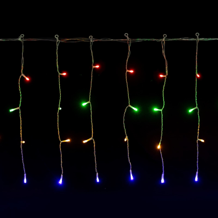 Aigostar-LED Venkovní vánoční řetěz 100xLED/8 funkcí 3xAA 8x0,4m IP44 multicolor
