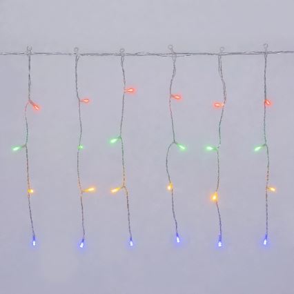 Aigostar-LED Venkovní vánoční řetěz 100xLED/8 funkcí 3xAA 8x0,4m IP44 multicolor