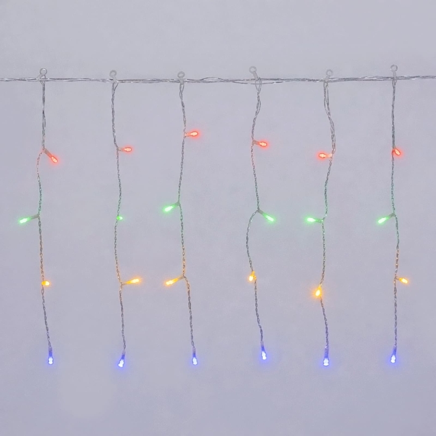 Aigostar-LED Venkovní vánoční řetěz 100xLED/8 funkcí 3xAA 8x0,4m IP44 multicolor