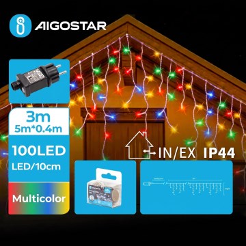 Aigostar - LED Venkovní vánoční řetěz 100xLED/8 funkcí 8x0,4m IP44 multicolor