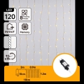 Aigostar - LED Venkovní vánoční řetěz 120xLED/8 funkcí 3,9x1,2m IP44 teplá bílá