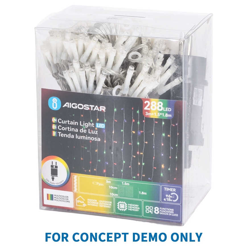 Aigostar - LED Venkovní vánoční řetěz 1500xLED/8 funkcí 78m IP44 multicolor