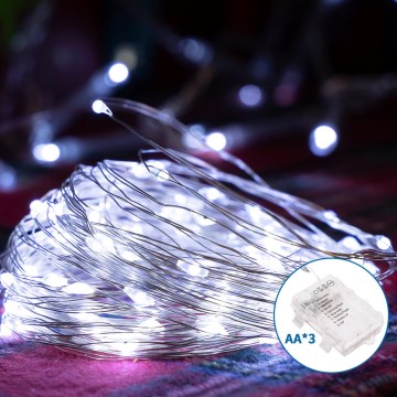 Aigostar - LED Venkovní vánoční řetěz 150xLED/8 funkcí 15,3m IP44 studená bílá