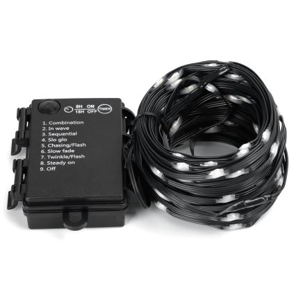 Aigostar - LED Venkovní vánoční řetěz 150xLED/8 funkcí 15,3m IP44 studená bílá