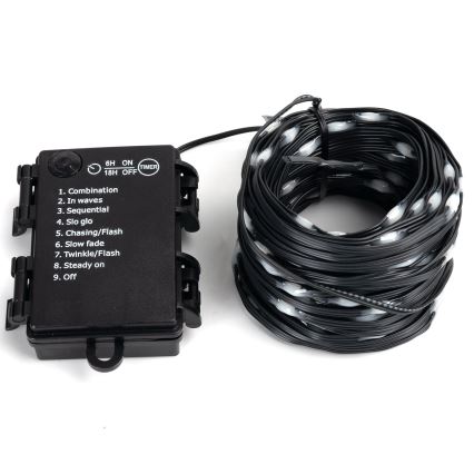 Aigostar -LED Venkovní vánoční řetěz 150xLED/8 funkcí 3xAA 15,3m IP44 multicolor