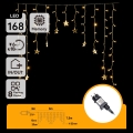 Aigostar - LED Venkovní vánoční řetěz 168xLED/8 funkcí 3x1,5m IP44 teplá bílá hvězdy