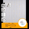 Aigostar - LED Venkovní vánoční řetěz 192xLED/8 funkcí 3xAA 4,5x1,2m IP44 teplá bílá