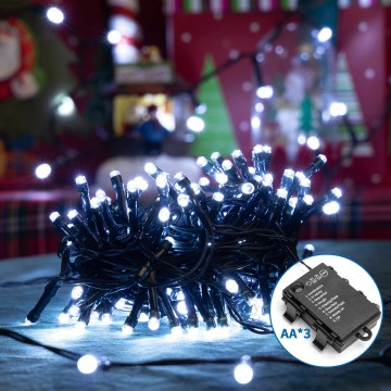 Aigostar - LED Venkovní vánoční řetěz 200xLED/8 funkcí 10,3m IP44 studená bílá