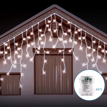 Aigostar - LED Venkovní vánoční řetěz 200xLED/8 funkcí 13x0,6m IP44 studená bílá
