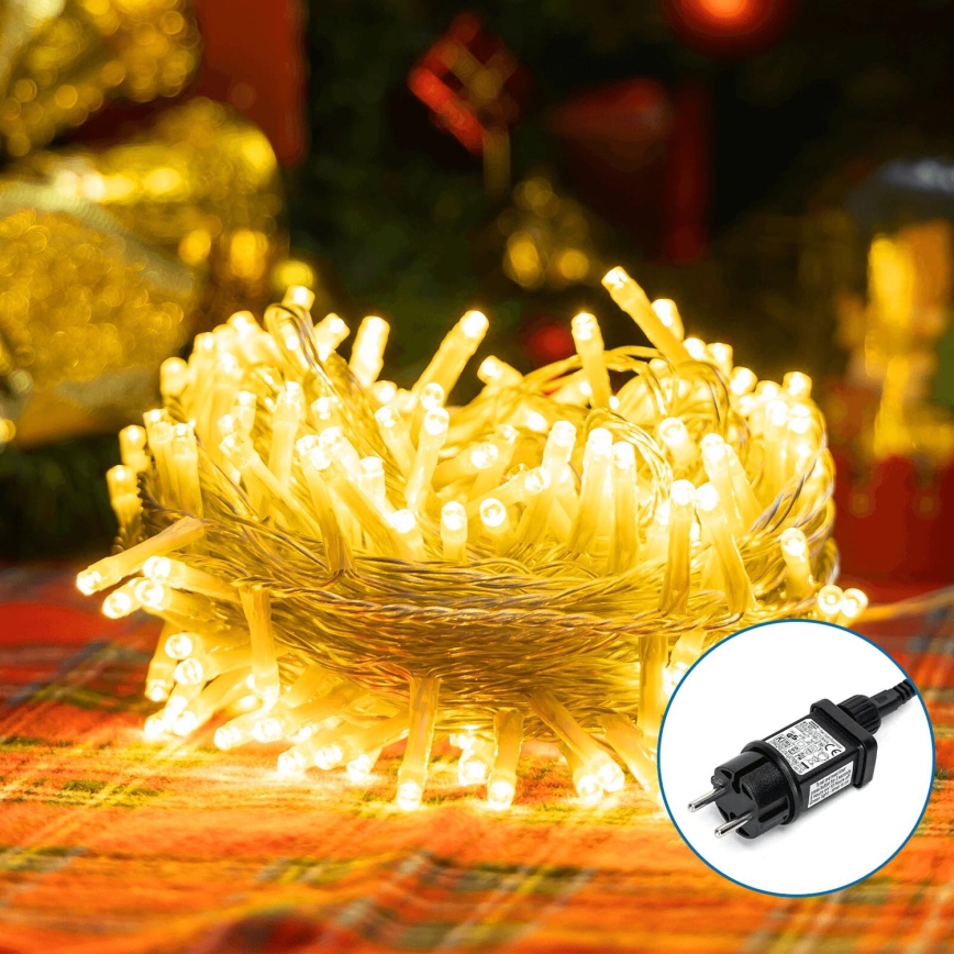 Aigostar - LED Venkovní vánoční řetěz 200xLED/8 funkcí 23m IP44 teplá bílá