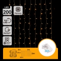 Aigostar - LED Venkovní vánoční řetěz 200xLED/8 funkcí 3xAA 5x2m IP44 teplá bílá