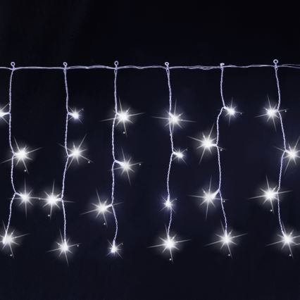 Aigostar - LED Venkovní vánoční řetěz 200xLED 8x0,4m IP44 studená bílá