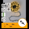 Aigostar - LED Venkovní vánoční řetěz 2500xLED/8 funkcí 53m IP44 teplá bílá