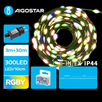 Aigostar - LED Venkovní vánoční řetěz 300xLED/8 funkcí 33m IP44 multicolor