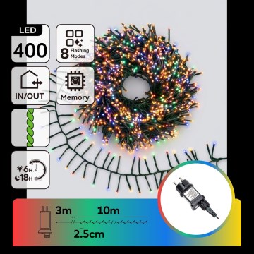 Aigostar - LED Venkovní vánoční řetěz 400xLED/8 funkcí 13m IP44 multicolor