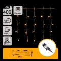Aigostar - LED Venkovní vánoční řetěz 400xLED/8 funkcí 20x0,4m IP44 teplá bílá