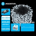 Aigostar - LED Venkovní vánoční řetěz 400xLED/8 funkcí 23m IP44 studená bílá