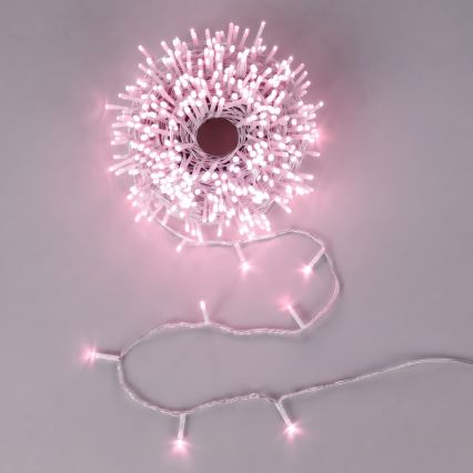 Aigostar - LED Venkovní vánoční řetěz 400xLED/8 funkcí 43m IP44 růžová