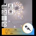Aigostar - LED Venkovní vánoční řetěz 400xLED/8 funkcí 43m IP44 teplá bílá/studená bílá