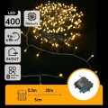 Aigostar - LED Venkovní vánoční řetěz 400xLED/8 funkcí 4xAA 20,3 m IP44 teplá bílá