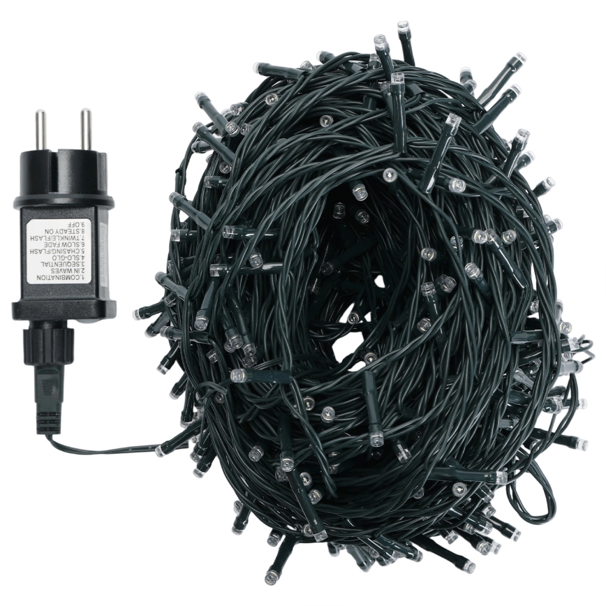 Aigostar - LED Venkovní vánoční řetěz 500xLED/8 funkcí 50m IP44 teplá bílá