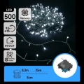 Aigostar - LED Venkovní vánoční řetěz 500xLED/8 funkcí 4xAA 25,3 m IP44 studená bílá