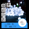 Aigostar - LED Venkovní vánoční řetěz 50xLED/3xAA/8 funkcí 5,3 m IP44 studená bílá