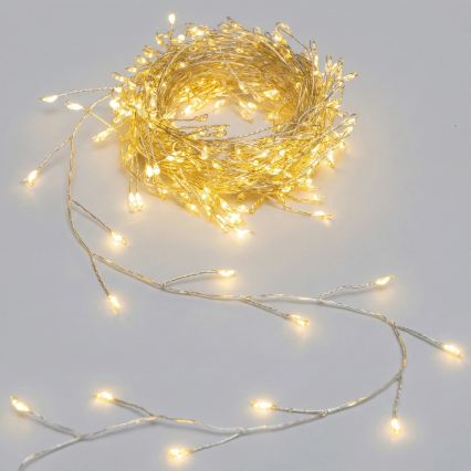 Aigostar - LED Venkovní vánoční řetěz 50xLED/8 funkcí 3xAA 1,8m IP44 teplá bílá