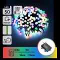 Aigostar - LED Venkovní vánoční řetěz 50xLED/8 funkcí 3xAA 5,3m IP44 multicolor