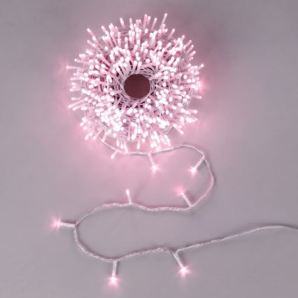Aigostar - LED Venkovní vánoční řetěz 50xLED/8 funkcí 3xAA 5,3m IP44 růžová