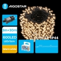 Aigostar - LED Venkovní vánoční řetěz 600xLED/8 funkcí 33m IP44 teplá bílá