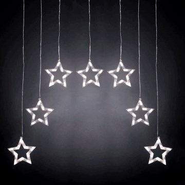 Aigostar - LED Venkovní vánoční řetěz 70xLED 1,2x1m IP44 studená bílá hvězdy