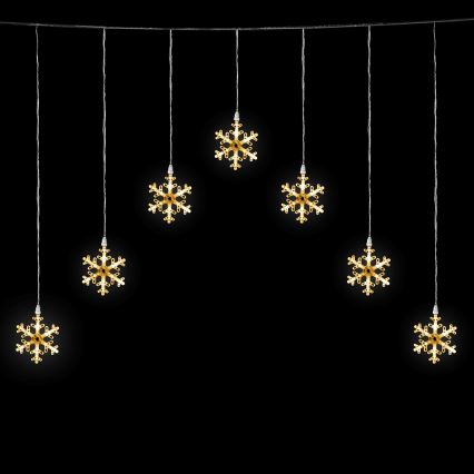 Aigostar - LED Venkovní vánoční řetěz 84xLED 1,2x1 m IP44 teplá bílá vločky