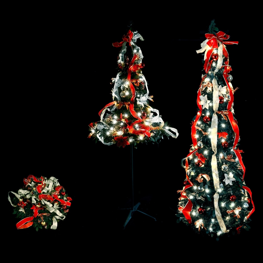 Aigostar - LED Venkovní vánoční strom 150xLED 1,8m IP44 červená studená bílá