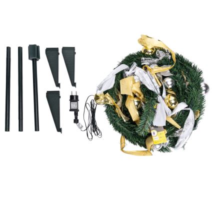 Aigostar - LED Venkovní vánoční strom 80xLED 1,2m IP44 bílá/zlatá teplá bílá
