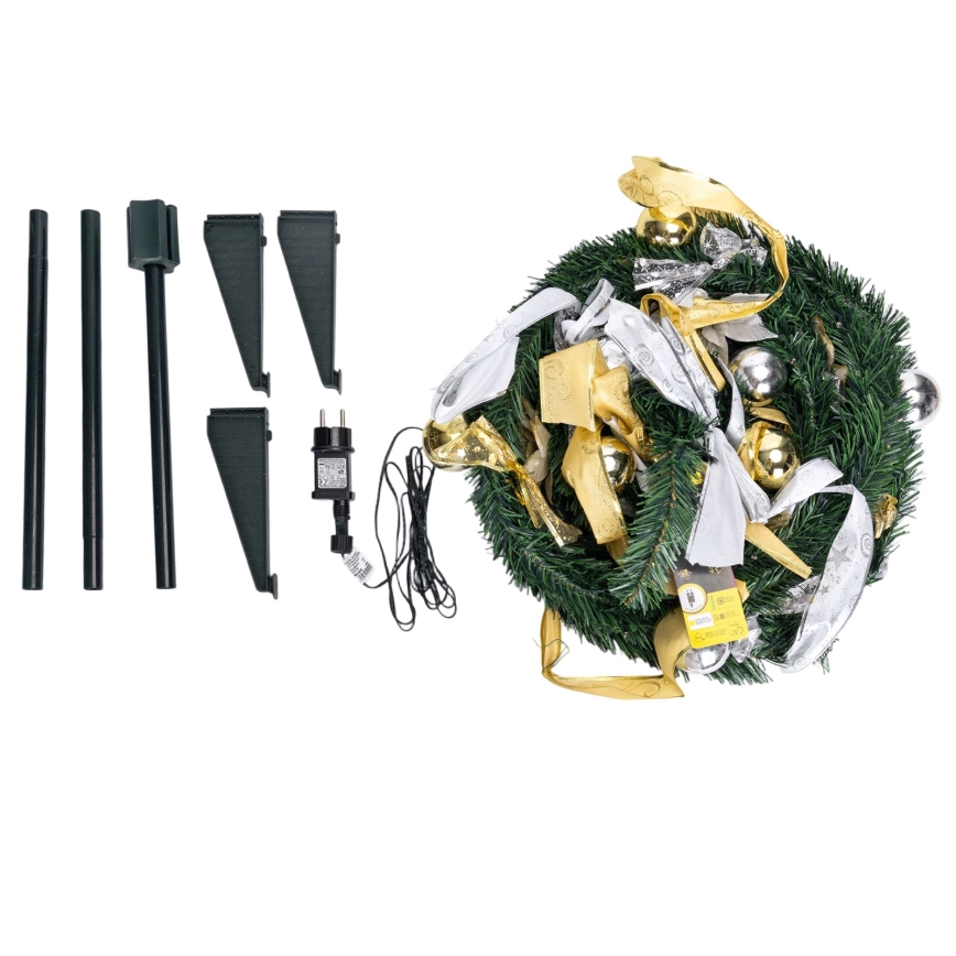 Aigostar - LED Venkovní vánoční strom 80xLED 1,2m IP44 bílá/zlatá teplá bílá