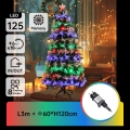 Aigostar - LED Venkovní vánoční stromek 125xLED/8 funkcí 1,2 m IP44 multicolor