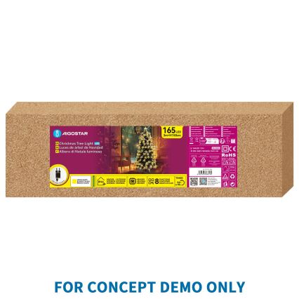 Aigostar - LED Venkovní vánoční stromek 55xLED/8 funkcí 0,6 m IP44 teplá bílá