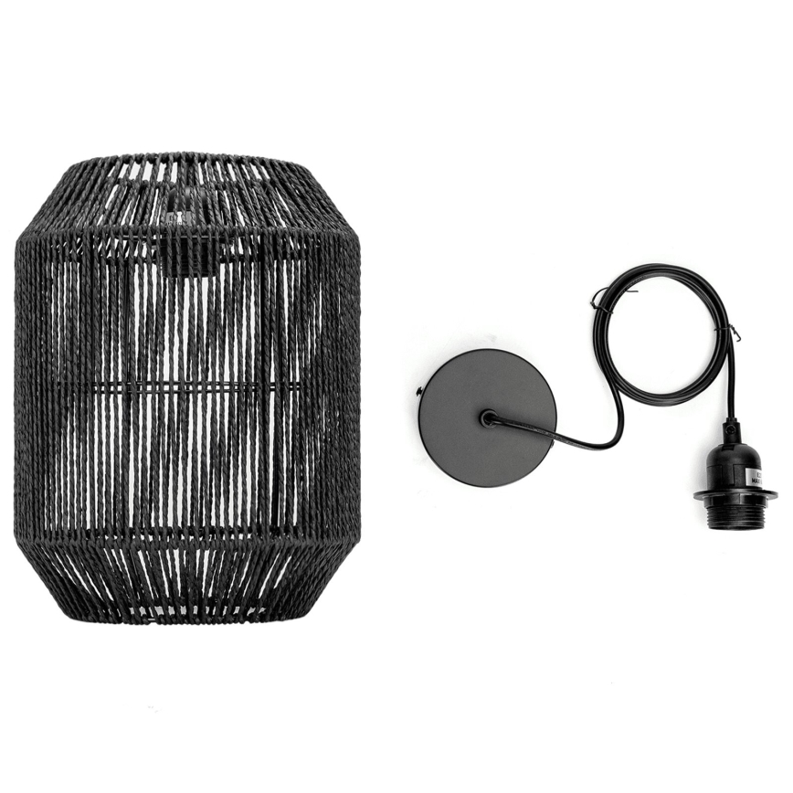 Aigostar - Lustr na lanku 1xE27/60W/230V černá pr. 23 cm