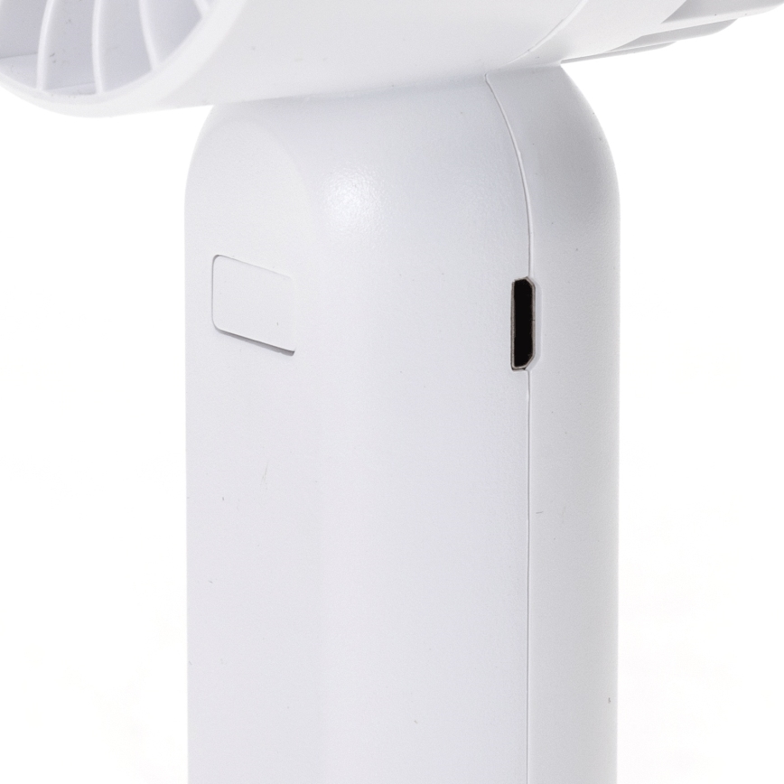 Aigostar - Nabíjecí kapesní ventilátor 4W/5V 500mAh USB bílá